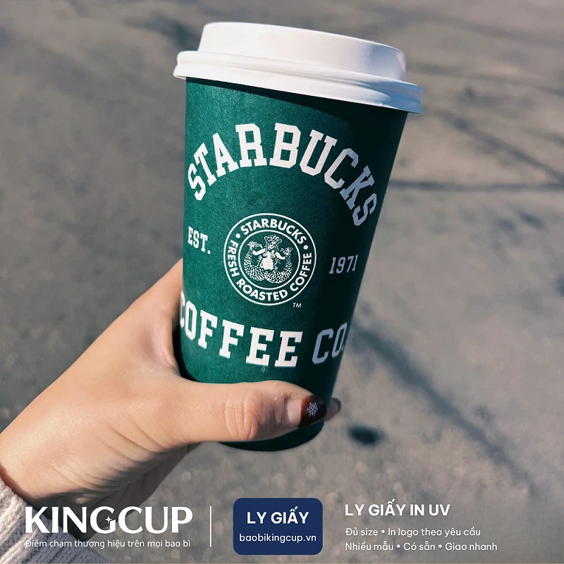 Ly Giấy 1 Lớp In UV Theo Yêu Cầu