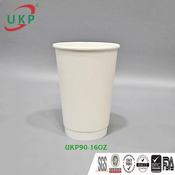 Ly giấy trắng 2 lớp 16oz (470ml/500ml) Ø90 UKP