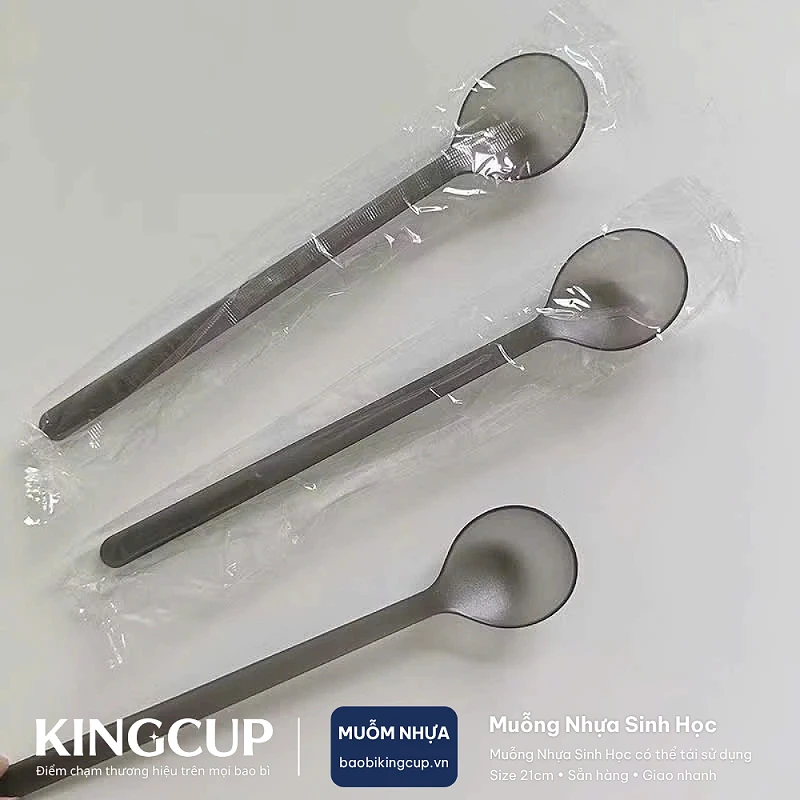 Muỗng Nhựa Mờ Dùng Một Lần Bọc Riêng