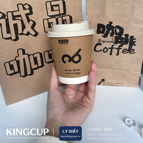 Ly Giấy Kraft 2 Lớp In Lụa Theo Yêu Cầu liên quan